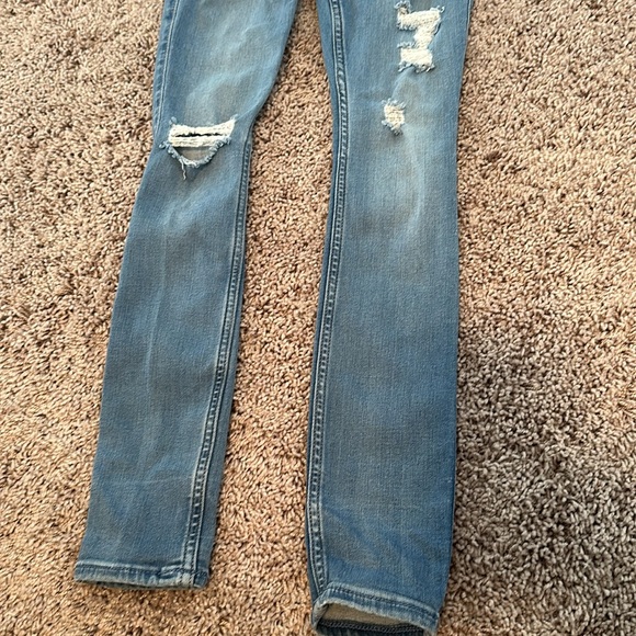 Hollister denim leggings curvy high rise size 23 waist length 26 - Picture 3 of 4